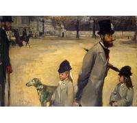 ZHAOSHAN Célèbre Art DéCorative Tableaux Sur Toile Le vicomte Lepic et ses filles traversant la place de la Concorde - Edgar Degas Moderne Mur Art Pour la Décoration Murale 60x90cm