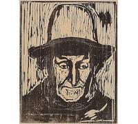 ZHAOSHAN Célèbre Art DéCorative Tableaux Sur Toile le vieux pêcheur d'Edvard Munch Moderne Mur Art Pour la Décoration de Bureau 60x90cm