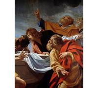 ZHAOSHAN Célèbre Art DéCorative Tableaux Sur Toile les Apôtres au tombeau de la Vierge Détail d'un de Simon Vouet Moderne Mur Art Pour la Décoration Murale 60x90cm