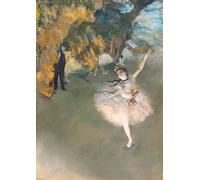 ZHAOSHAN Célèbre Art DéCorative Tableaux Sur Toile l'étoile ou la danseuse sur scène d'Edgar Degas Moderne Mur Art Pour la Décoration de Bureau 60x90cm