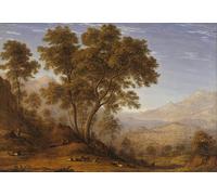 ZHAOSHAN Célèbre Art DéCorative Tableaux Sur Toile Ma dernière vue d'Italie vue des Alpes sur Suza par Glover Moderne Mur Art Pour la Décoration de la Chambre à Coucher 60x90cm
