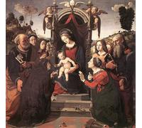 ZHAOSHAN Célèbre Art DéCorative Tableaux Sur Toile Mariage mystique de Sainte Catherine d'Alexandrie par Piero Di Cosimo Moderne Mur Art Pour la Décoration de Bureau 60x90cm