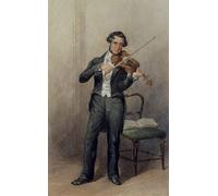 ZHAOSHAN Célèbre Art DéCorative Tableaux Sur Toile Membre de l'Orchestre du Devsnshire par William Henry Hunt Moderne Mur Art Pour la Décoration de Bureau 60x90cm
