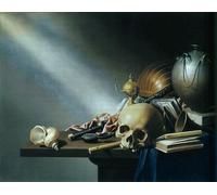 ZHAOSHAN Célèbre Art DéCorative Tableaux Sur Toile Nature morte une allégorie des vanités de la vie humaine par Harmen Van Steenwyck Moderne Mur Art Pour la Décoration de Bureau 60x90cm