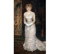 ZHAOSHAN Célèbre Art DéCorative Tableaux Sur Toile Portrait de l'actrice Jeanne Samary par Pierre Auguste Renoir Moderne Mur Art Pour la Décoration Murale 60x90cm
