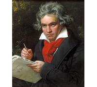 ZHAOSHAN Célèbre Art DéCorative Tableaux Sur Toile Portrait de Ludwig Van Beethoven lors de la composition de la Missa Solemnis par Carl Stieler Moderne Mur Art Pour la Décoration Murale 60x90cm
