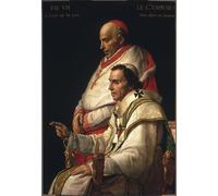 ZHAOSHAN Célèbre Art DéCorative Tableaux Sur Toile Portrait de Pie Vii et du Cardinal Caprara par Jacques Louis David Moderne Mur Art Pour la Décoration de Bureau 60x90cm