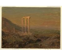 ZHAOSHAN Célèbre Art DéCorative Tableaux Sur Toile Ruines classiques Syrie par Frederic Edwin Church Moderne Mur Art Pour la Décoration de Bureau 60x90cm