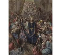 ZHAOSHAN Célèbre Art DéCorative Tableaux Sur Toile Saint Louis fait prisonnier à Mansourah par Gustave Dore Moderne Mur Art Pour la Décoration de Bureau 60x90cm