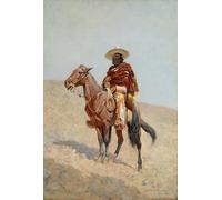 ZHAOSHAN Célèbre Art DéCorative Tableaux Sur Toile un vaquero mexicain de Frederic Remington Moderne Mur Art Pour la Décoration Murale 60x90cm
