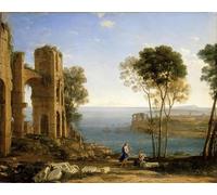 ZHAOSHAN Célèbre Art DéCorative Tableaux Sur Toile Vue avec le Si de Claude Lorrain Moderne Mur Art Pour la Décoration Murale 60x90cm
