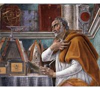 ZHAOSHAN Célèbre Oeuvre Dimpression Wall Art Peintures Détail de Saint Augustin de Sandro Botticelli Tableaux Modernes Pour la Décoration de Bureau 60x90cm