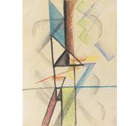 ZHAOSHAN Célèbre Oeuvre Dimpression Wall Art Peintures Formes abstraites par August Macke Tableaux Modernes Pour la Décoration de Bureau 60x90cm