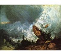 ZHAOSHAN Célèbre Oeuvre Dimpression Wall Art Peintures La chute d'une avalanche de Mallord William Turner Tableaux Modernes Pour la Décoration de Bureau 60x90cm