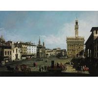 ZHAOSHAN Célèbre Oeuvre Dimpression Wall Art Peintures la Piazza Della Signoria à Florence par Bernardo Bellotto Tableaux Modernes Pour la Décoration de Bureau 60x90cm