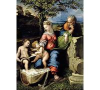 ZHAOSHAN Célèbre Oeuvre Dimpression Wall Art Peintures la Sainte Famille du Chêne de Raphaël Tableaux Modernes Pour la Décoration de Bureau 60x90cm
