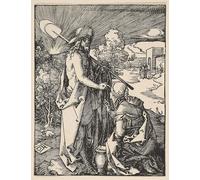 ZHAOSHAN Célèbre Oeuvre Dimpression Wall Art Peintures Le Christ apparaissant à Marie Madeleine de la Petite Passion d'Albrecht Dürer Tableaux Modernes Pour la Décoration de Bureau 60x90cm