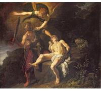 ZHAOSHAN Célèbre Oeuvre Dimpression Wall Art Peintures Le Sacrifice d'Isaac de Pieter Lastman Tableaux Modernes Pour la Décoration Murale 60x90cm