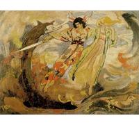 ZHAOSHAN Célèbre Oeuvre Dimpression Wall Art Peintures l'épée de lumière par John Dunncan Tableaux Modernes Pour la Décoration de Bureau 60x90cm