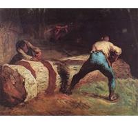ZHAOSHAN Célèbre Oeuvre Dimpression Wall Art Peintures les scieurs de bois de Jean françois Tableaux Modernes Pour la Décoration de la Chambre à Coucher 60x90cm