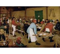 ZHAOSHAN Célèbre Oeuvre Dimpression Wall Art Peintures Mariage paysan par Pieter Bruegel l'Ancien Tableaux Modernes Pour la Décoration Murale 60x90cm