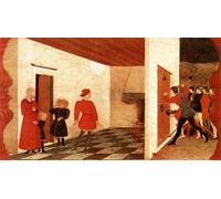 ZHAOSHAN Célèbre Oeuvre Dimpression Wall Art Peintures Miracle de l'hostie profanée de Paolo Uccello Tableaux Modernes Pour la Décoration de la Chambre à Coucher 60x90cm