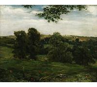 ZHAOSHAN Célèbre Oeuvre Dimpression Wall Art Peintures Parc Aynhoe de Frederic Leighton Tableaux Modernes Pour la Décoration de Bureau 60x90cm