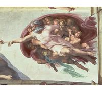 ZHAOSHAN Célèbre Oeuvre Dimpression Wall Art Peintures Plafond de la chapelle Sixtine la création du détail de Dieu le Père par Buonarroti Tableaux Modernes Pour la Décoration de Bureau 60x90cm
