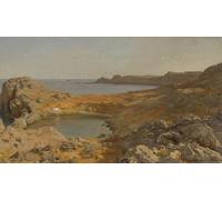 ZHAOSHAN Célèbre Oeuvre Dimpression Wall Art Peintures St Paul s Bay à Londos Rhodes par Lord Frederick Leighton Tableaux Modernes Pour la Décoration de Bureau 60x90cm