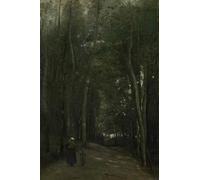 ZHAOSHAN Célèbre Oeuvre Dimpression Wall Art Peintures un Chemin à Saint-cloud de Jean Baptiste Camille Corot Tableaux Modernes Pour la Décoration de Bureau 60x90cm