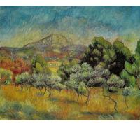 ZHAOSHAN Célèbre Oeuvre Dimpression Wall Art Peintures Victoire de la Sainte Montagne par Peter August Renoir Tableaux Modernes Pour la Décoration Murale 60x90cm