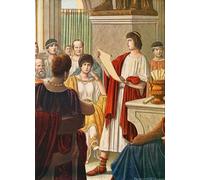 ZHAOSHAN Célèbre Oeuvre Dimpression Wall Art Peintures Virgile lisant ses poèmes à Auguste avec Octavia présente par Tancredi Scarpelli Tableaux Modernes Pour la Décoration de Bureau 60x90cm