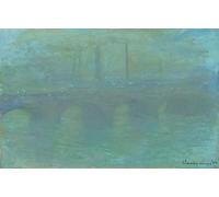 ZHAOSHAN Célèbre Oeuvre Dimpression Wall Art Peintures Waterloo Bridge Londres au crépuscule par Claude Monet Tableaux Modernes Pour la Décoration de Bureau 60x90cm