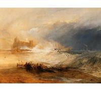ZHAOSHAN CélèbreImprimer Affiche Toile Avec Image Les naufrageurs du Northumberland Joseph Mallord William Turner Impression Peinture Huile Pour la Décoration de la Chambre à Coucher60x90cm