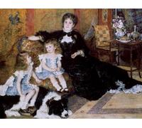 ZHAOSHAN De Célèbres Tableaux Art DéCorative Tableaux Sur Toile Madame Georges Charpentier et ses enfants de Pierre Auguste Renoir Moderne Mur Art Pour la Décoration Murale 60x90cm
