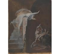 ZHAOSHAN De Célèbres Tableaux Imprimer Affiche Toile Avec Image Ariane observant la lutte de Thésée avec le Minotaure par Henry Fuseli Impression Peinture Huile Pour la Décoration de Bureau 60x90cm