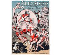 ZHAOSHAN De Célèbres Tableaux Imprimer Affiche Toile Avec Image Art Divertissement SpectacleFolies Bergères de Jules Cheret Pour la Décoration de la Chambre à Coucher 60x90cm