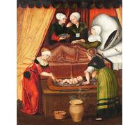 ZHAOSHAN De Célèbres Tableaux Imprimer Affiche Toile Avec Image Chasseur tuant un sanglier par Lucas Cranach l'Ancien Impression Peinture Huile Pour la Décoration de Bureau 60x90cm