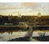 ZHAOSHAN De Célèbres Tableaux Imprimer Affiche Toile Avec Image Demeure silencieuse Isaac Levitan Impression Peinture Huile Pour la Décoration de Bureau 60x90cm