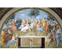 ZHAOSHAN De Célèbres Tableaux Imprimer Affiche Toile Avec Image El Parnaso de Raffaello Sanzio Raphaël Impression Peinture Huile Pour la Décoration de Bureau 60x90cm