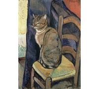 ZHAOSHAN De Célèbres Tableaux Imprimer Affiche Toile Avec Image Étude d'un chat par Marie Clémentine Suzanne Valadon Impression Peinture Huile Pour la Décoration de Bureau 60x90cm