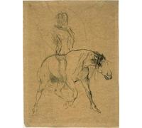 ZHAOSHAN De Célèbres Tableaux Imprimer Affiche Toile Avec Image Eudes d'un cheval et cavalier Jules-elie Delaunay Impression Peinture Huile Pour la Décoration de Bureau 60x90cm