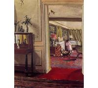 ZHAOSHAN De Célèbres Tableaux Imprimer Affiche Toile Avec Image Intérieur avec Femme en rose Félix Vallotton Impression Peinture Huile Pour la Décoration Murale 60x90cm