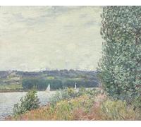 ZHAOSHAN De Célèbres Tableaux Imprimer Affiche Toile Avec Image La Seine à Bouille un coup de vent d'Alfred Sisle Impression Peinture Huile Pour la Décoration de la Chambre à Coucher 60x90cm