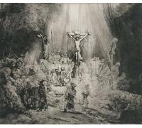 ZHAOSHAN De Célèbres Tableaux Imprimer Affiche Toile Avec Image Le Christ crucifié entre les deux voleurs les trois croix de Rembrandt Van Rijn Pour la Décoration Murale 60x90cm