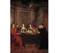 ZHAOSHAN De Célèbres Tableaux Imprimer Affiche Toile Avec Image le Conseil de Conscience Saint Vincent De Paul par Jean François De Troy Impression Peinture Huile Pour la Décoration Murale 60x90cm