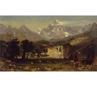 ZHAOSHAN De Célèbres Tableaux Imprimer Affiche Toile Avec Image le sommet des montagnes Landers par Albert Bierstadt Impression Peinture Huile Pour la Décoration de Bureau 60x90cm