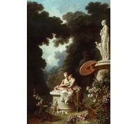 ZHAOSHAN De Célèbres Tableaux Imprimer Affiche Toile Avec Image les progrès de l'amour Lettres d'amour par Jean Honoré Fragonar Impression Peinture Huile Pour la Décoration de Bureau 60x90cm