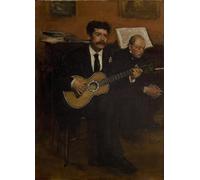 ZHAOSHAN De Célèbres Tableaux Imprimer Affiche Toile Avec Image Lorenzo Pagans et Auguste De Gas par Edgar Degas Impression Peinture Huile Pour la Décoration Murale 60x90cm