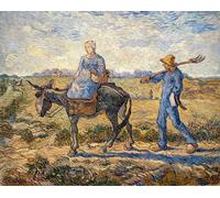 ZHAOSHAN De Célèbres Tableaux Imprimer Affiche Toile Avec Image Matinée au travail de Vincent Van Gogh Impression Peinture Huile Pour la Décoration Murale 60x90cm